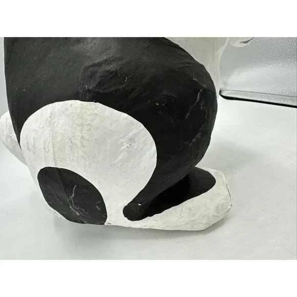Dept 56 Bunny Rabbit Papier Paper Mache Large Black White Easter RARE - Picture 13 of 16